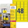 Etykiety Heavy Duty Avery Zweckform, A4, 20 ark./op., 45,7 x 21,2 mm, żółte, poliestrowe