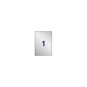 Etykiety znamionowe srebrne Avery Zweckform, A4, 8 ark./op., 210 x 297 mm, poliestrowe