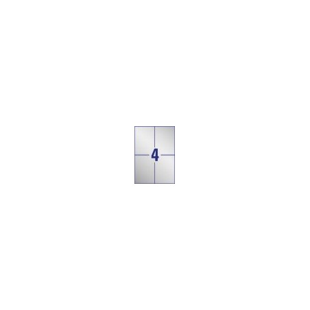 Etykiety znamionowe srebrne Avery Zweckform, A4, 20 ark./op., 105 x 148 mm, poliestrowe