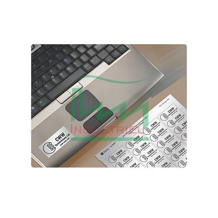 Etykiety znamionowe srebrne Avery L6012 - 20 rozmiar 96 x 50,8mm 
