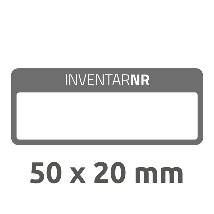 Tabliczki inwentaryzacyjne No Peel do opisu ręcznego, Avery Zweckform, 50 x 20mm, czarne ramki, 1 pole na tekst