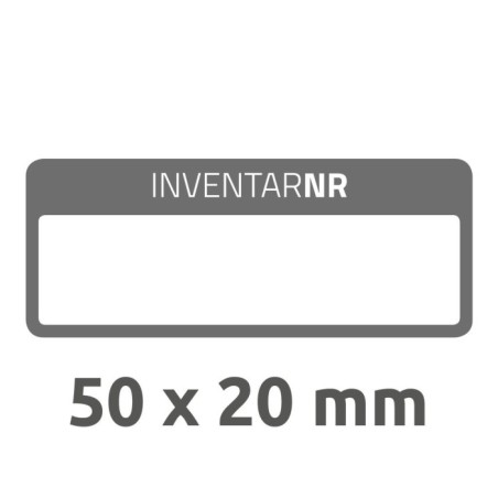Tabliczki inwentaryzacyjne No Peel do opisu ręcznego, Avery Zweckform, 50 x 20mm, czarne ramki, 1 pole na tekst