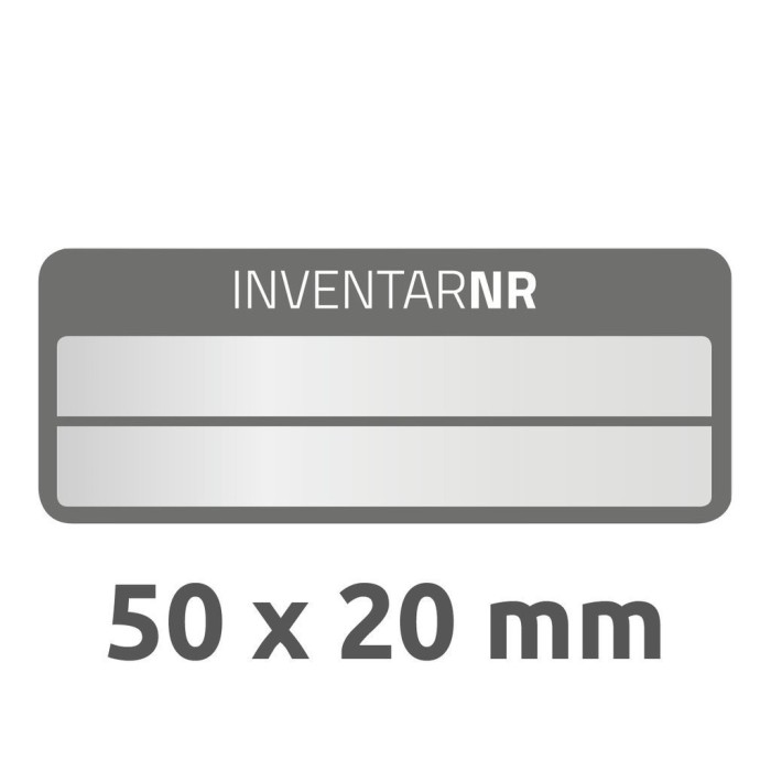 Tabliczki inwentaryzacyjne aluminiowe do opisu ręcznego, Avery Zweckform, 50 x 20mm, czarne ramki, 2 pola na tekst