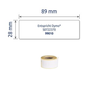 Etykiety adresowe Avery Zweckform w rolce do drukarek termicznych, 260 etyk./2rolki, 28 x 89 mm, trwałe, białe