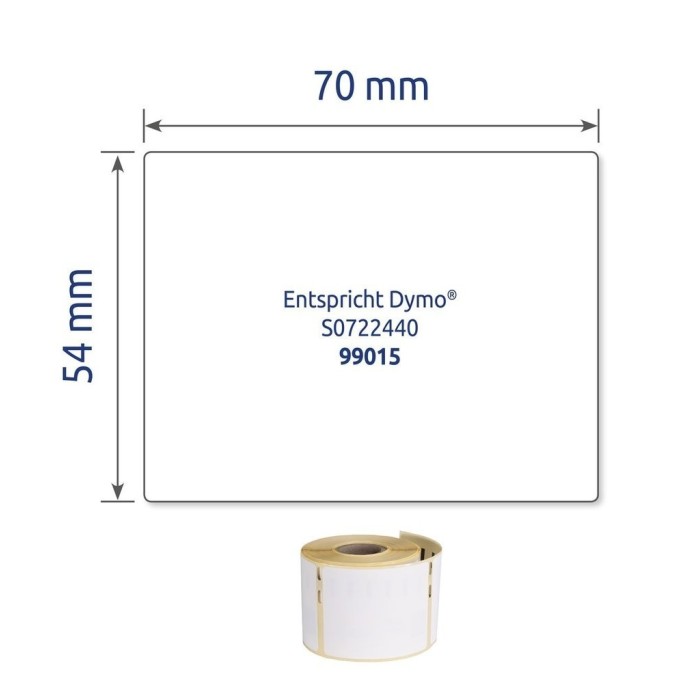 Etykiety uniwersalne Avery Zweckform w rolce do drukarek termicznych, 320etyk./1rolka, 54 x 70 mm, trwałe, białe