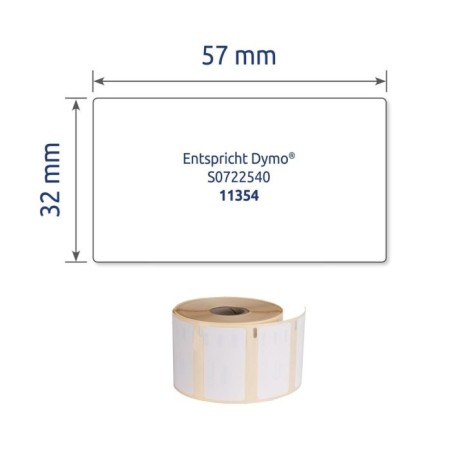 Usuwalne etykiety uniwersalne Avery Zweckform w rolce do drukarek termicznych, 1000etyk./1rolka, 32 x 57 mm, białe