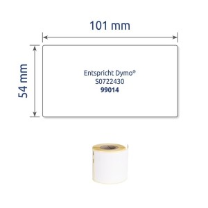 Etykiety wysyłkowe Avery Zweckform w rolce do drukarek termicznych, 110etyk./1rolka, 54 x 101 mm, trwałe, białe