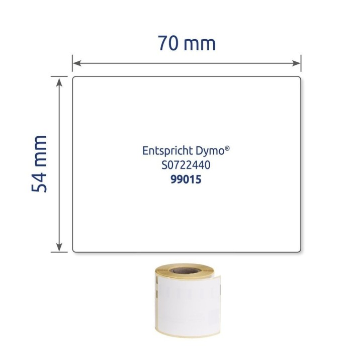 Etykiety uniwersalne Avery Zweckform w rolce do drukarek termicznych, 160etyk./1rolka, 54 x 70 mm, trwałe, białe