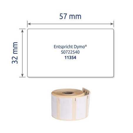Usuwalne etykiety uniwersalne Avery Zweckform w rolce do drukarek termicznych, 500etyk./1rolka, 32 x 57 mm, białe