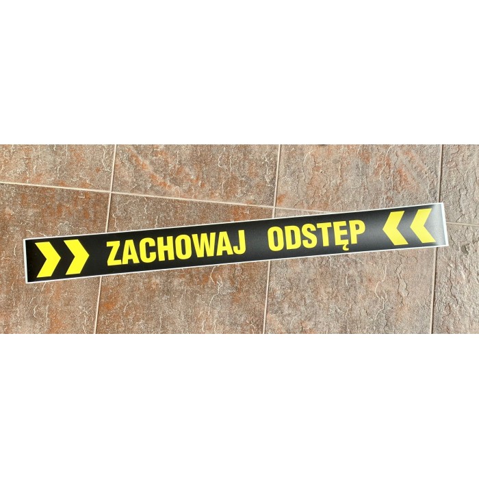 Naklejki podłogowe ZACHOWAJ ODSTĘP