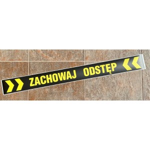 Naklejki podłogowe ZACHOWAJ ODSTĘP