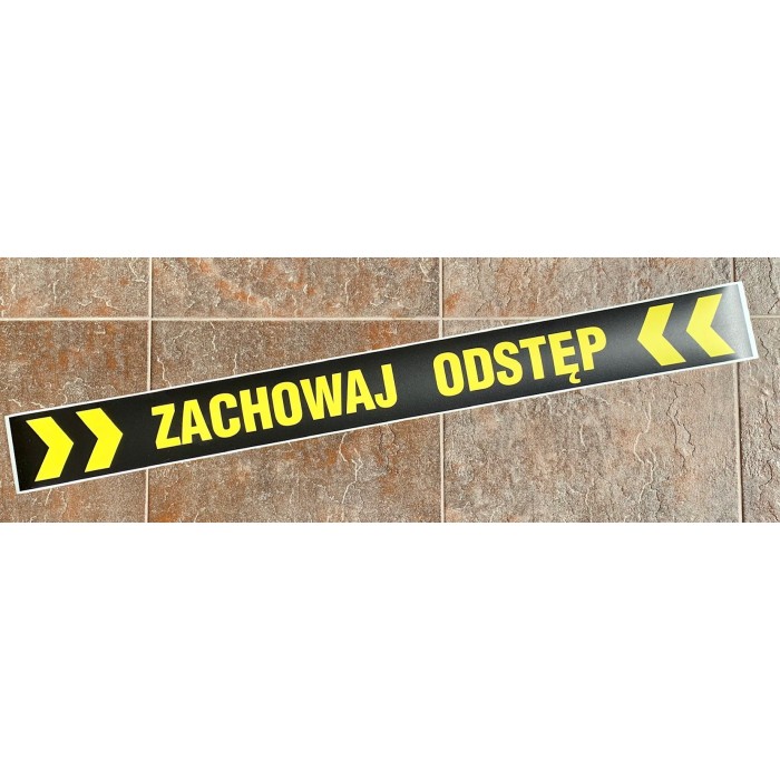 Naklejki podłogowe ZACHOWAJ ODSTĘP