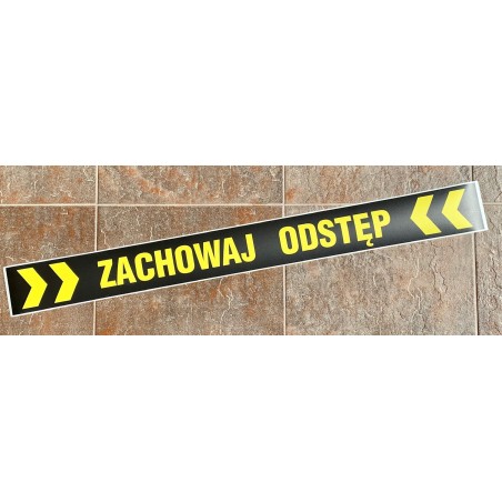 Naklejki podłogowe ZACHOWAJ ODSTĘP