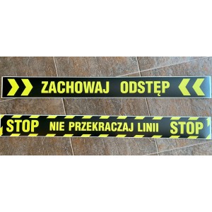 Naklejki podłogowe ZACHOWAJ ODSTĘP