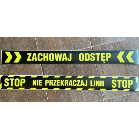 Naklejki podłogowe ZACHOWAJ ODSTĘP