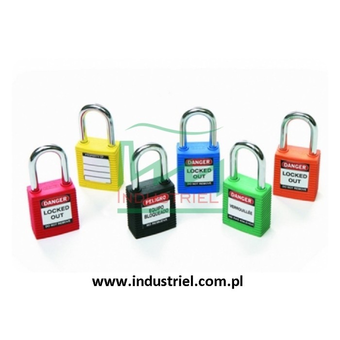 Kłódka lockout BRADY 813637, fioletowa, ze stalowym kabłąkiem 38mm