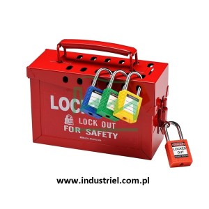 Kłódka lockout BRADY 813637, fioletowa, ze stalowym kabłąkiem 38mm