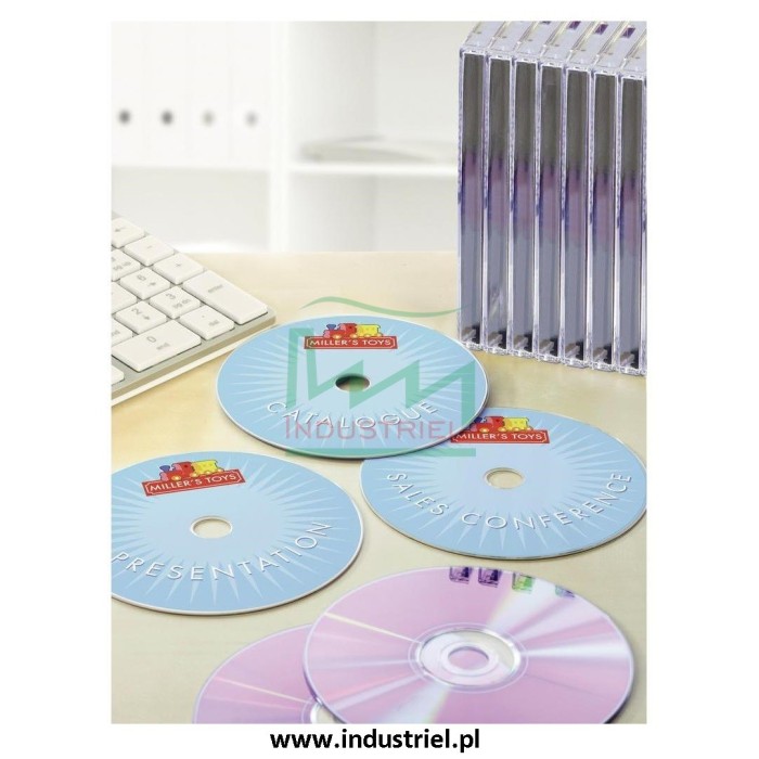 Etykiety na płyty CD/DVD Avery Zweckform, L6015-25, 50 naklejek