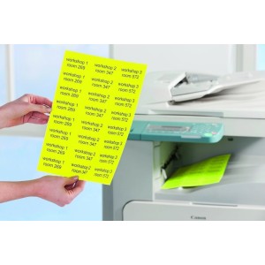 Etykiety neonowe Avery L6004-25 żółte rozmiar 63,5 x 29,6 mm 675 etykiet