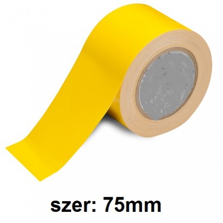 Taśma do oznaczania podłóg, samoprzylepna, żółta o szer: 50mm i dł: 33m TDP-50x33-YL