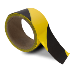 Taśma do oznaczania podłóg, samoprzylepna, żółto-czarna o szer: 50mm i dł: 33m TDP-50x33-YLBK