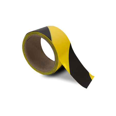 Taśma do oznaczania podłóg, samoprzylepna, żółto-czarna o szer: 50mm i dł: 33m TDP-50x33-YLBK