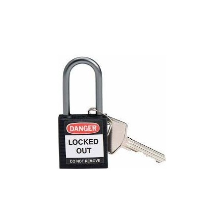 Kompaktowa kłódka lockout BRADY 814126, czerwona, z aluminiowym kabłąkiem 38mm