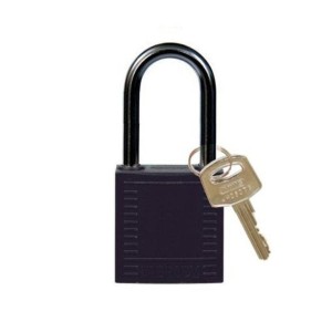Kompaktowa kłódka lockout BRADY 814126, czerwona, z aluminiowym kabłąkiem 38mm