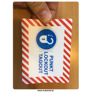 Etykieta samoprzylepna do oznaczania punktów Lockout-Tagout