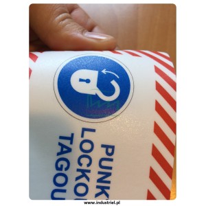 Etykieta samoprzylepna do oznaczania punktów Lockout-Tagout