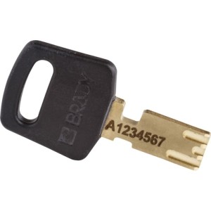 Kłódka BRADY, SafeKey, czarna, aluminiowa, ze stalowym kabłąkiem 38mm, różne klucze