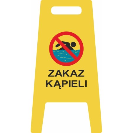 Tablica potykacz stojak ZAKAZ KĄPIELI