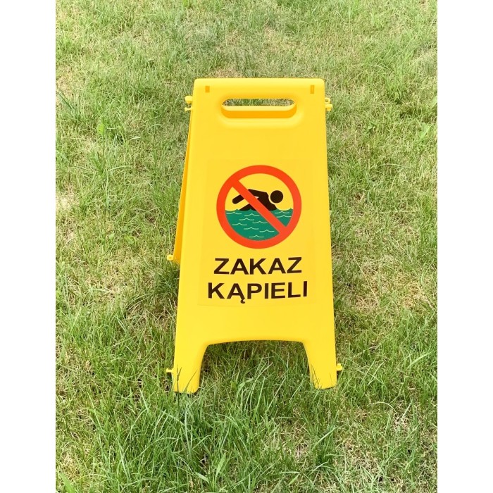 Tablica potykacz stojak ZAKAZ KĄPIELI