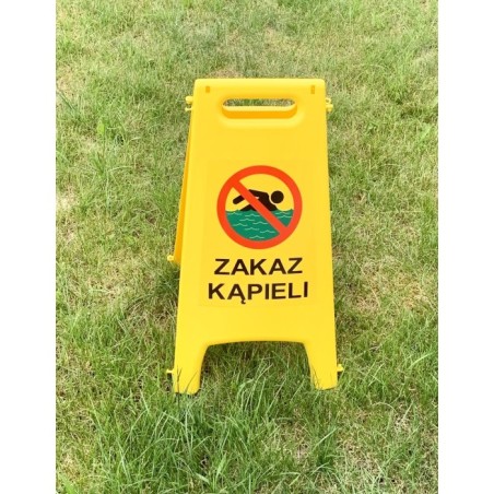 Tablica potykacz stojak ZAKAZ KĄPIELI