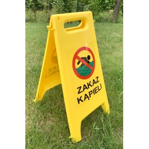 Tablica potykacz stojak ZAKAZ KĄPIELI