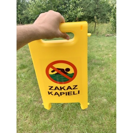 Tablica potykacz stojak ZAKAZ KĄPIELI