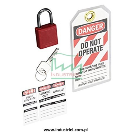 Kompaktowe kłódki Lockout-Tagout BRADY, ze aluminiowym kabłąkiem 50mm