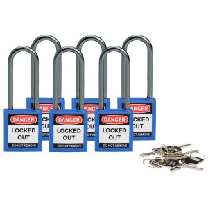 Kompaktowe kłódki Lockout-Tagout BRADY, ze aluminiowym kabłąkiem 50mm