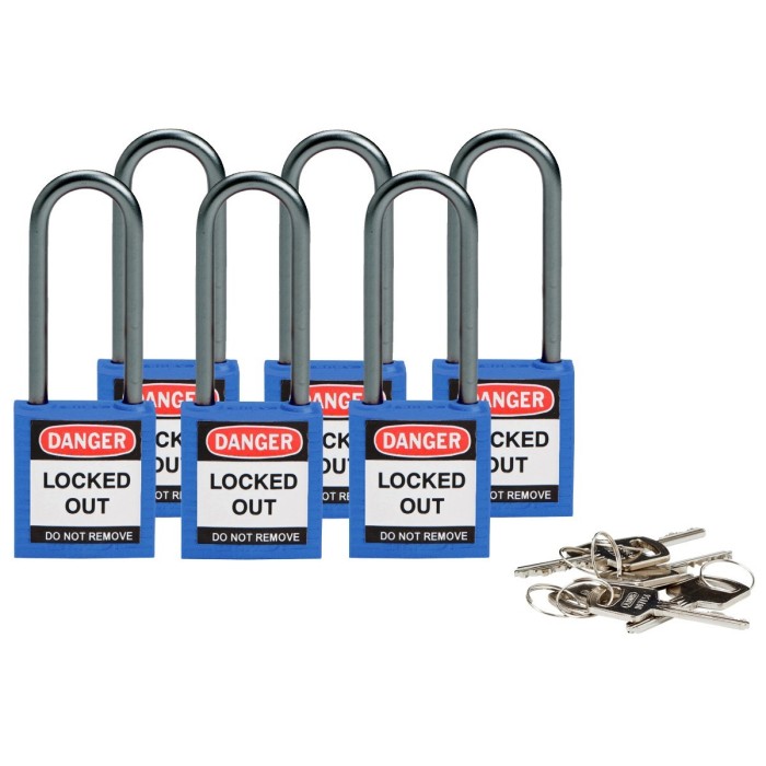 Kompaktowe kłódki Lockout-Tagout BRADY, ze aluminiowym kabłąkiem 50mm