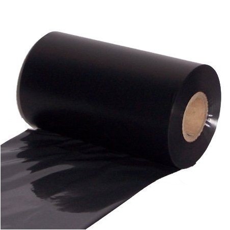 Kalka termotransferowa, czarna, woskowo-żywiczna, szer: 110mm x dł: 74m