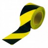 Taśma do oznaczania podłóg, samoprzylepna, żółto-czarna o szer: 75mm i dł: 33m