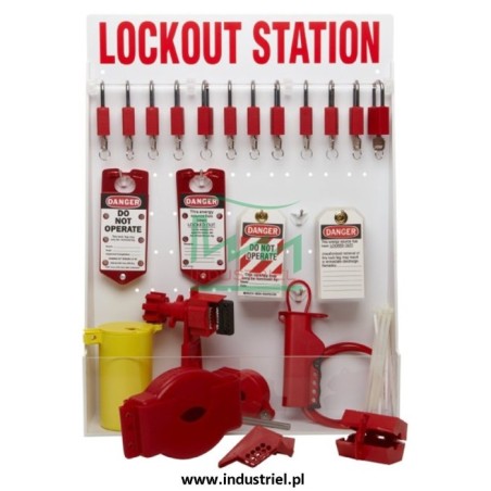 Kłódka Lockout BRADY 813594, czerwona, z nylonowym kabłąkiem 38mm
