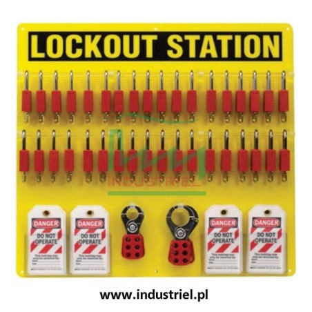 Kłódka Lockout BRADY 813594, czerwona, z nylonowym kabłąkiem 38mm