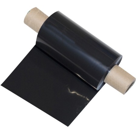 Kalka termotransferowa, czarna, żywiczna, szer: 64mm x dł: 74m