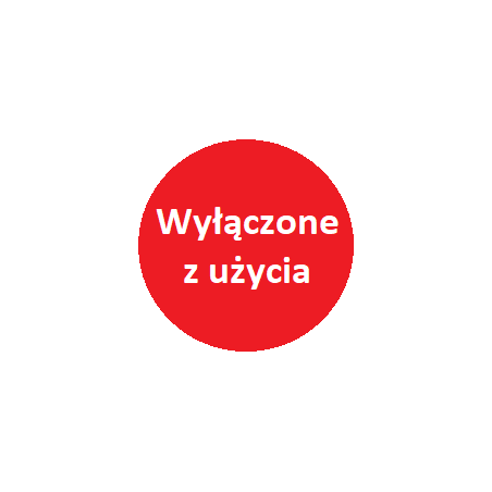Etykiety: TYP-5, okrągłe Ø 15mm, czerwone, Wyłączone z użycia, 63szt.