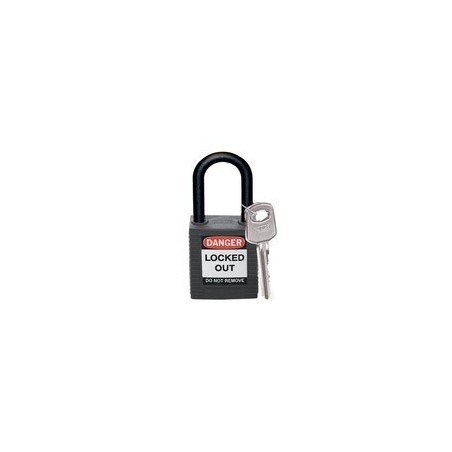 Kłódka Lockout BRADY 813595, czarna, z nylonowym kabłąkiem 38mm