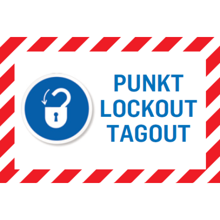 Naklejka mała do oznaczania punktów Lockout-Tagout
