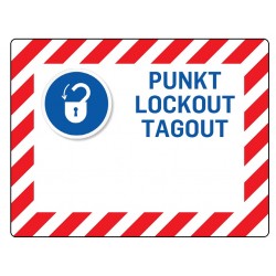 Etykieta samoprzylepna do oznaczania punktów Lockout-Tagout