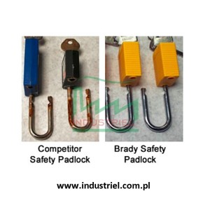 Kompaktowe kłódki Lockout-Tagout BRADY, ze aluminiowym kabłąkiem 50mm