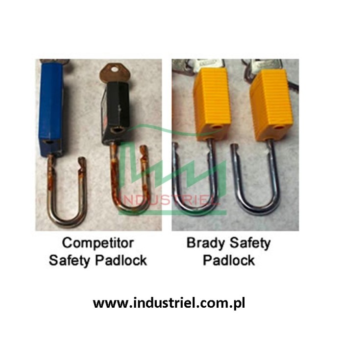 Kompaktowe kłódki Lockout-Tagout BRADY, ze aluminiowym kabłąkiem 50mm